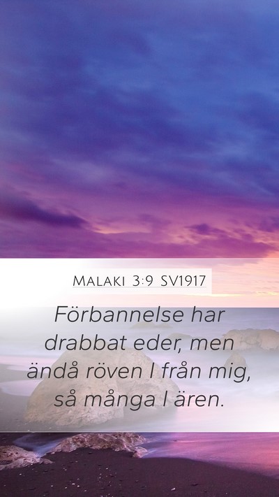 Malaki 3:9 SV1917 Bible Verse Image
