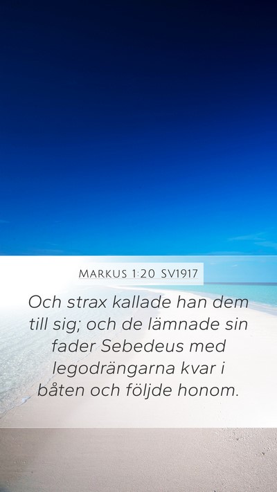 Markus 1:20 SV1917 Bible Verse Image