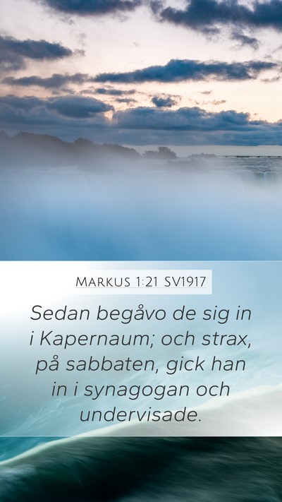 Markus 1:21 SV1917 Bible Verse Image