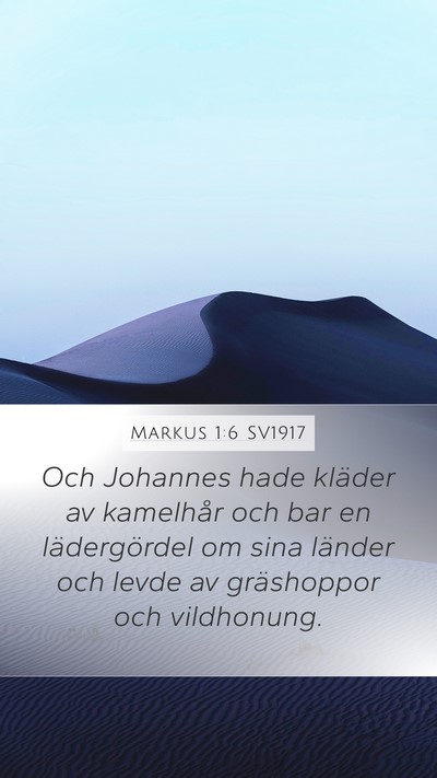 Markus 1:6 SV1917 Bible Verse Image