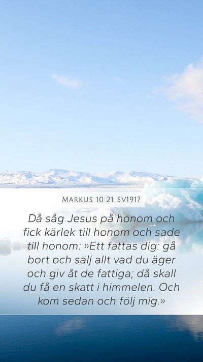 Markus 10:21 SV1917 Bible Verse Image