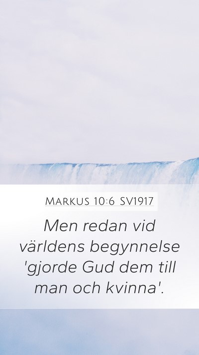 Markus 10:6 SV1917 Bible Verse Image