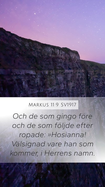 Markus 11:9 SV1917 Bible Verse Image