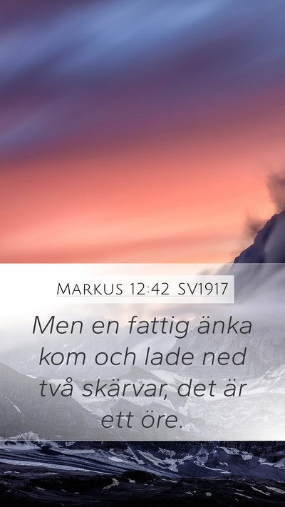 Markus 12:42 SV1917 Bible Verse Image
