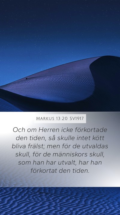 Markus 13:20 SV1917 Bible Verse Image