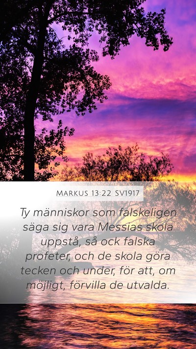 Markus 13:22 SV1917 Bible Verse Image
