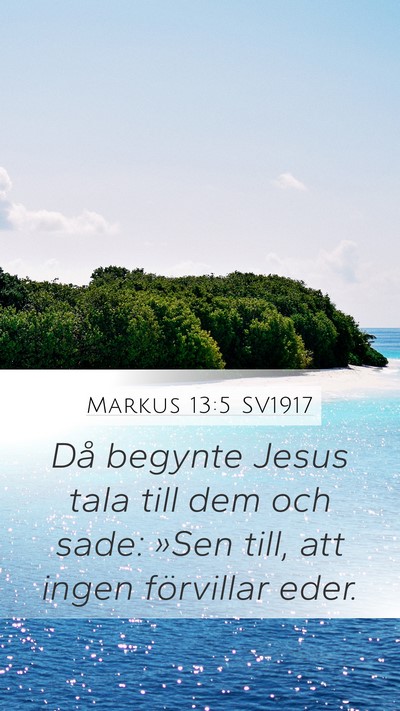 Markus 13:5 SV1917 Bible Verse Image