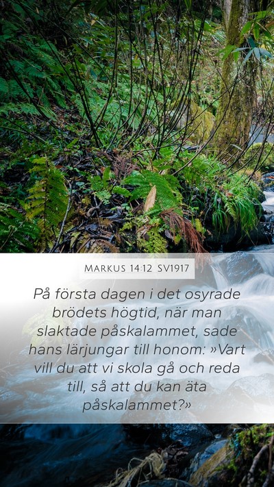 Markus 14:12 SV1917 Bible Verse Image