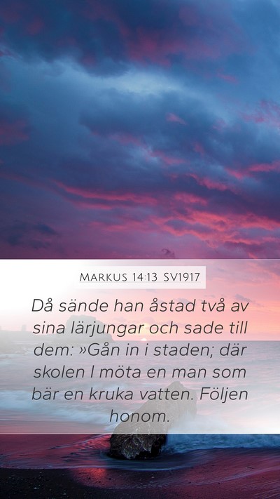 Markus 14:13 SV1917 Bible Verse Image