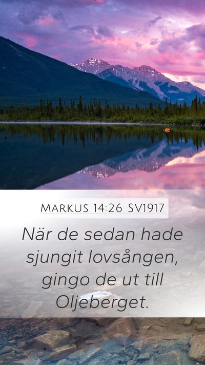 Markus 14:26 SV1917 Bible Verse Image