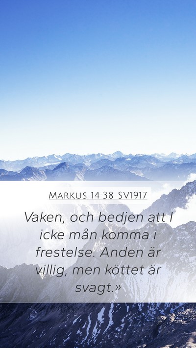 Markus 14:38 SV1917 Bible Verse Image