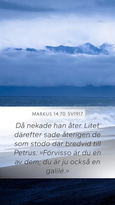 Markus 14:70 SV1917 Mobile Phone Wallpaper - Då nekade han åter. Litet därefter sade - Mobile Bible Verse Wallpaper