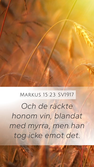 Markus 15:23 SV1917 Bible Verse Image
