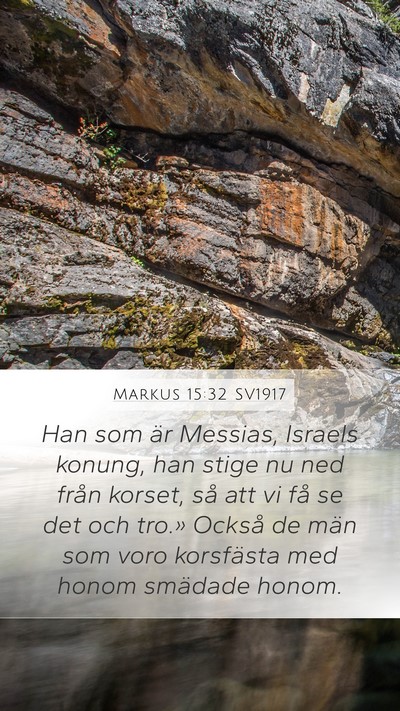 Markus 15:32 SV1917 Bible Verse Image