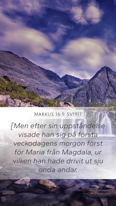 Markus 16:9 SV1917 Bible Verse Image