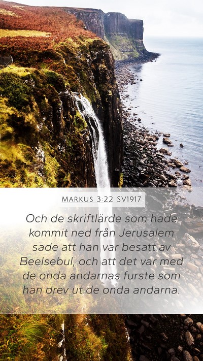 Markus 3:22 SV1917 Bible Verse Image