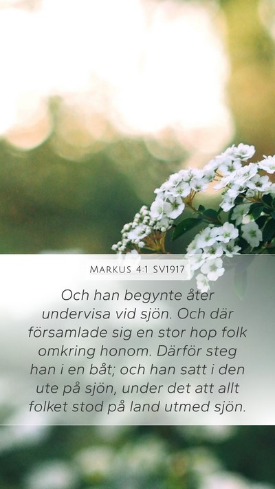 Markus 4:1 SV1917 Bible Verse Image