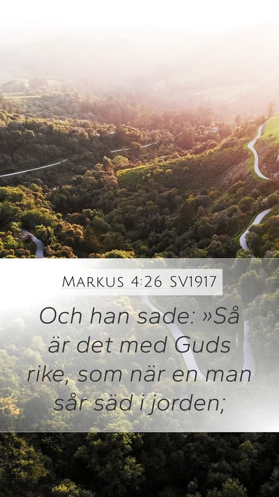 Markus 4:26 SV1917 Bible Verse Image
