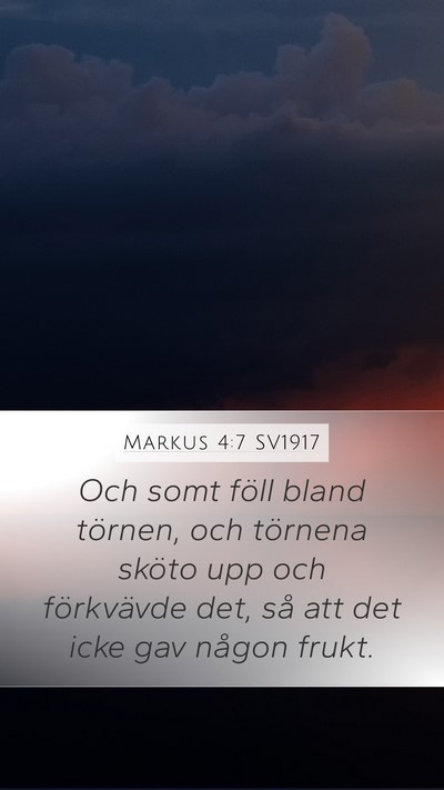 Markus 4:7 SV1917 Bible Verse Image
