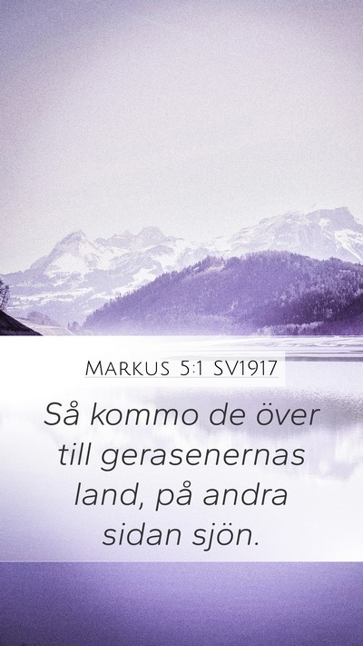 Markus 5:1 SV1917 Bible Verse Image