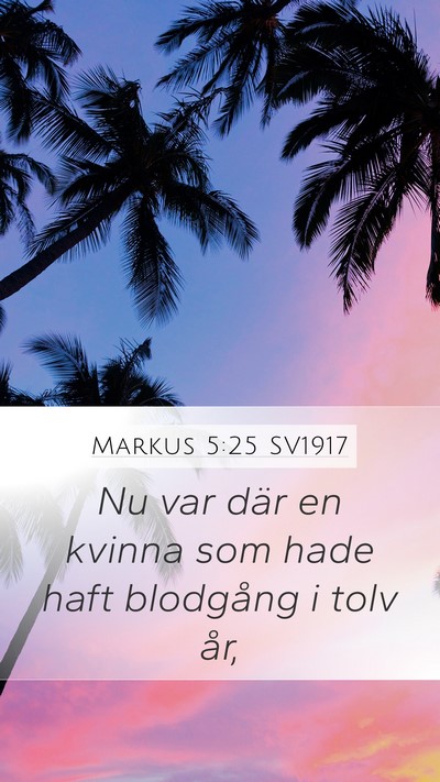 Markus 5:25 SV1917 Bible Verse Image