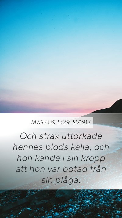 Markus 5:29 SV1917 Bible Verse Image