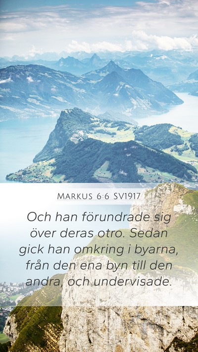 Markus 6:6 SV1917 Bible Verse Image