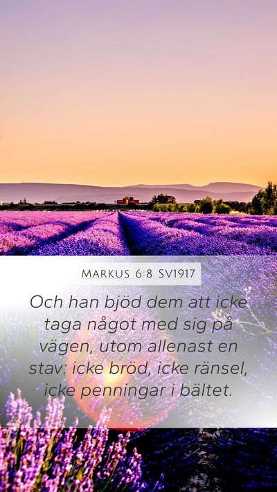 Markus 6:8 SV1917 Bible Verse Image