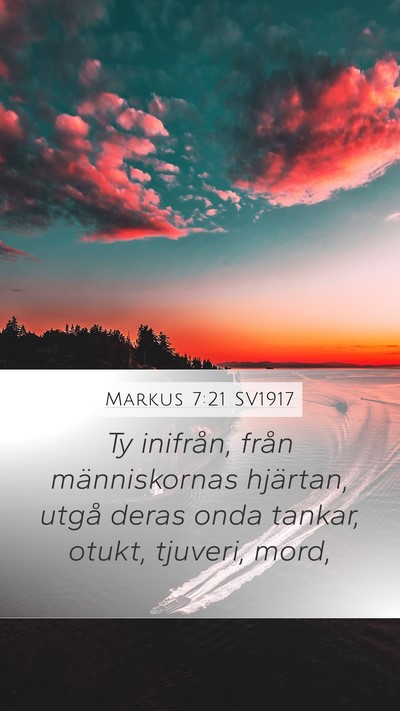Markus 7:21 SV1917 Bible Verse Image