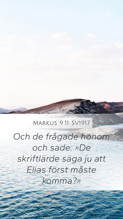 Markus 9:11 SV1917 Bible Verse Image