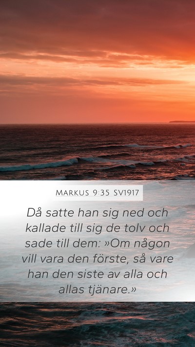 Markus 9:35 SV1917 Bible Verse Image