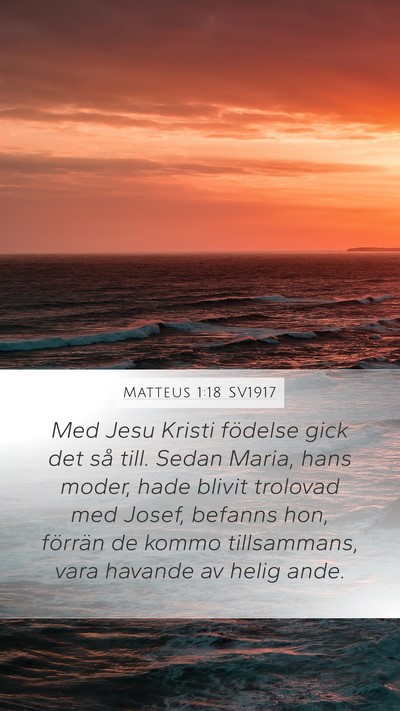 Matteus 1:18 SV1917 Bible Verse Image