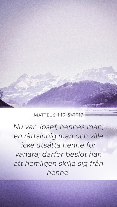 Matteus 1:19 SV1917 Bible Verse Image