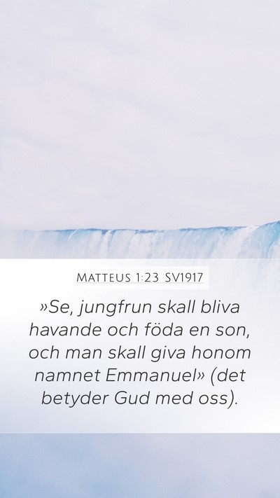 Matteus 1:23 SV1917 Bible Verse Image
