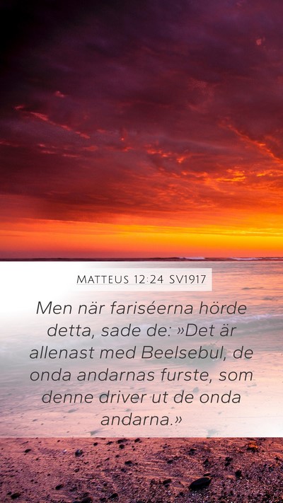 Matteus 12:24 SV1917 Bible Verse Image