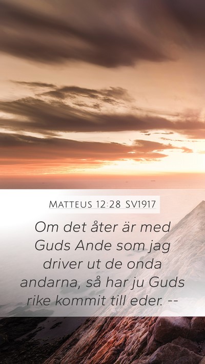 Matteus 12:28 SV1917 Bible Verse Image