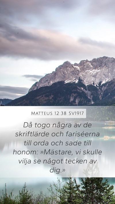 Matteus 12:38 SV1917 Mobile Phone Wallpaper - Då togo några av de skriftlärde och - Mobile Bible Verse Wallpaper