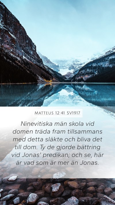 Matteus 12:41 SV1917 Bible Verse Image