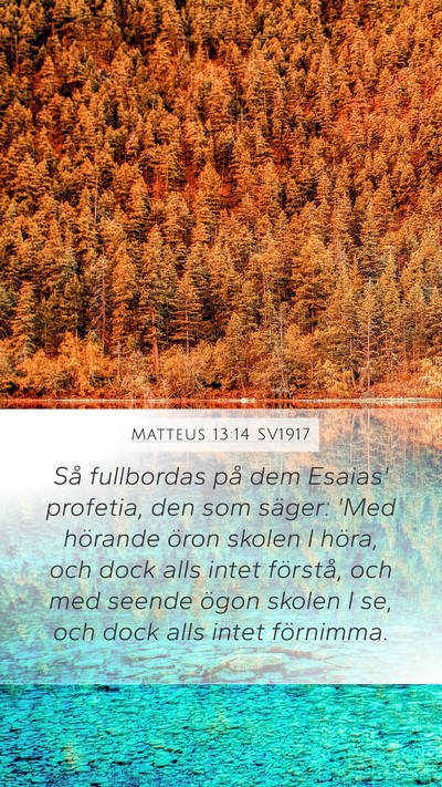 Matteus 13:14 SV1917 Bible Verse Image