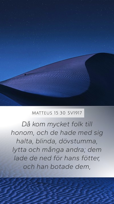 Matteus 15:30 SV1917 Bible Verse Image