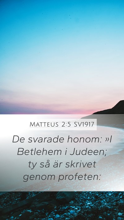 Matteus 2:5 SV1917 Bible Verse Image