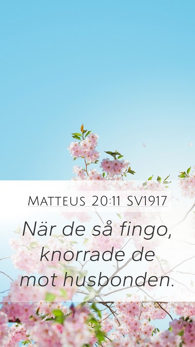Matteus 20:11 SV1917 Bible Verse Image