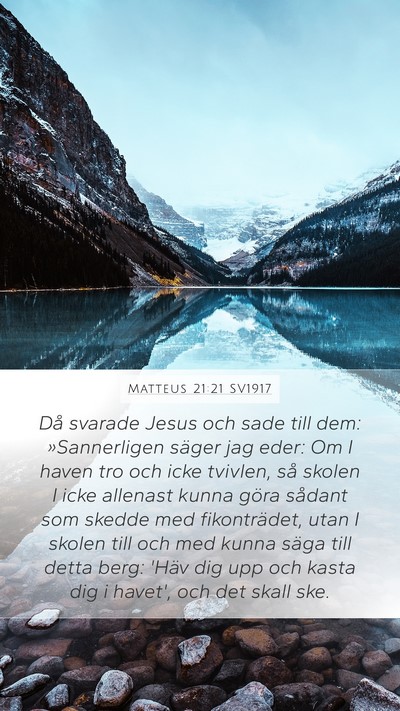 Matteus 21:21 SV1917 Bible Verse Image