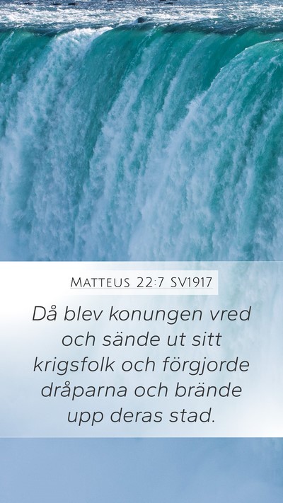Matteus 22:7 SV1917 Bible Verse Image
