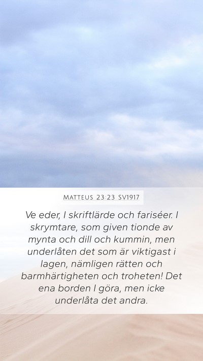 Matteus 23:23 SV1917 Bible Verse Image