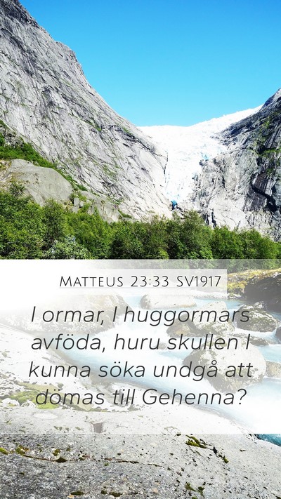 Matteus 23:33 SV1917 Bible Verse Image