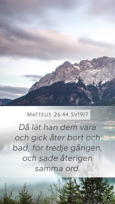 Matteus 26:44 SV1917 Bible Verse Image