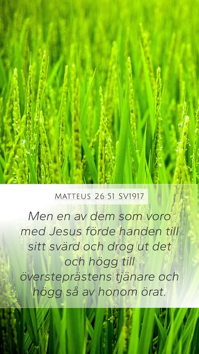 Matteus 26:51 SV1917 Bible Verse Image