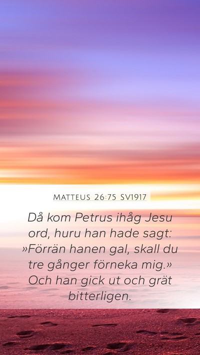 Matteus 26:75 SV1917 Bible Verse Image