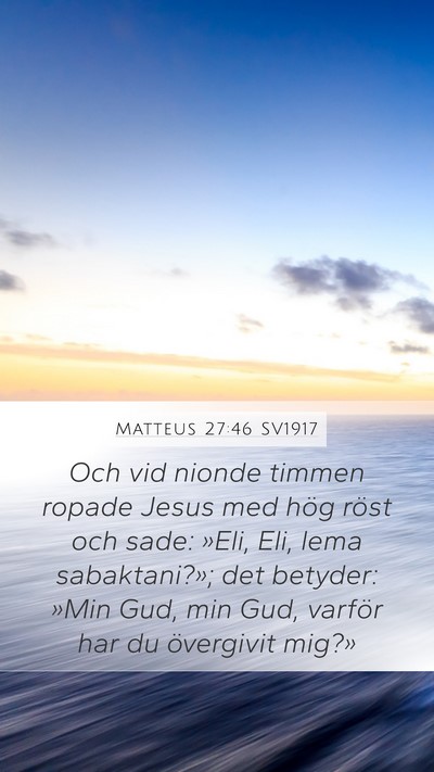Matteus 27:46 SV1917 Bible Verse Image